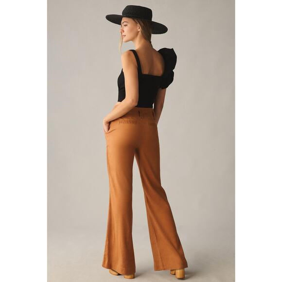 Anthropologie Maeve Linen Wide-Leg Pants - New Size 14 - Picture 3 of 6
